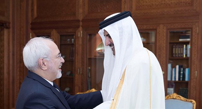 أمير قطر يتحدى السعودية ويستقبل وزير خارجية إيران