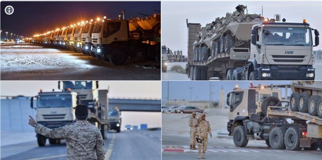 السعودية تعلن ارسال تعزيزات عسكرية الى حدودها الجنوبي مع اليمن(صور)